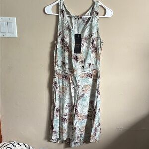 Only Women's Tropical Mini Dress - White and Brown